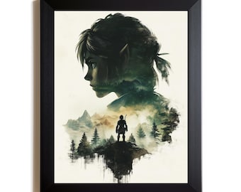 Zelda Art for Boys Room Wall Art Video Games Poster Totk Poster Botw Picture Link Poster For Gamers Art Downloadable Art Zelda Poster Gaming