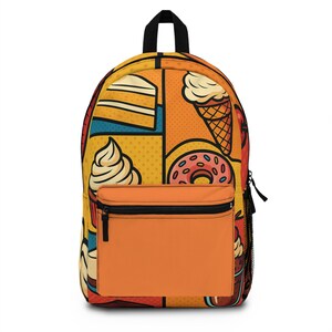 Dessert-Themed Backpack: Colorful Foodie School Bag