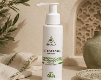 Lozione corpo biologica con verbena e olio di argan / Crema corpo idratante naturale per mani, piedi e corpo / Prodotti per la cura della pelle marocchini 100 ml