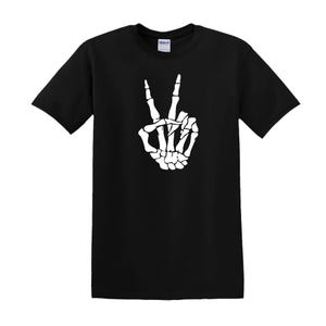 Vredesteken met skelethand - T-shirt