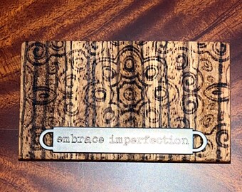 Inspirational Quote Burnt-wood blocks