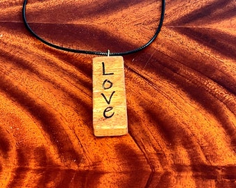 2x Mahogany Love Necklace - Love is Perfect / Imperfect