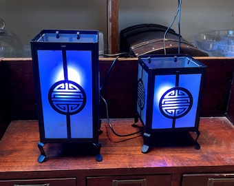 Japanese Lantern Meditation Light - Frosted Glass, Zen Breathing Lamp for Calm