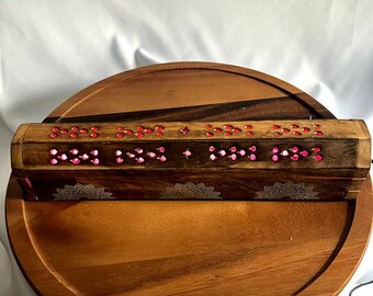 9" Wide Wooden Meditation Lantern Light and Incense Burner - Relaxing Breathing Lamp for Mindfulness