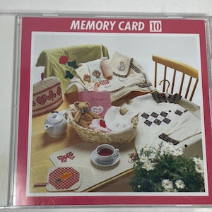 Janome Memory Card 10 Appliqué Series 1992 For Janome 8000 Includes Templates