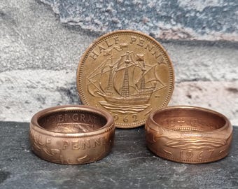 Halbe Penny-Münze-Ring