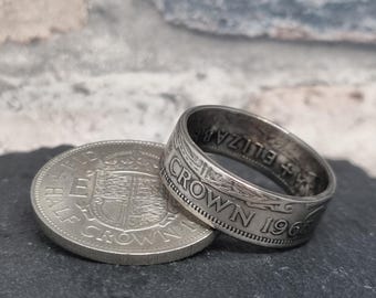 Silberring mit halber Krone