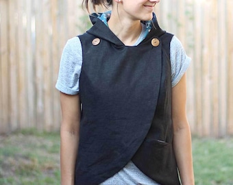 Crossroads Vest - Add-on for Pathfinder Vest - Women/Curved Fit 0-22 - Digital PDF Pattern + Video Class