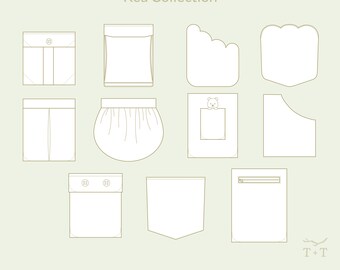 Pocket Pack #1 - Kea Collection ~ Digital PDF Sewing Pattern