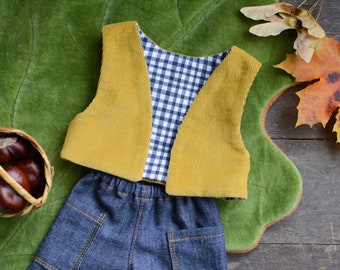 Classic Cloth Doll Clothes - Reversible Vest - Digital Pattern