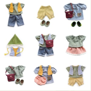 Classic Cloth Doll Clothes BUNDLE of 10 Digital Pattern image 1