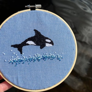 Whale Collection Orca Embroidery Pattern Digital Pattern Video Class image 5