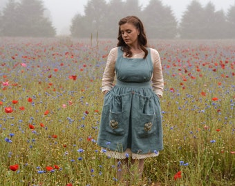 Tablier à fleurs sauvages - Adulte - Patron de couture PDF numérique tailles A à L + cours vidéo