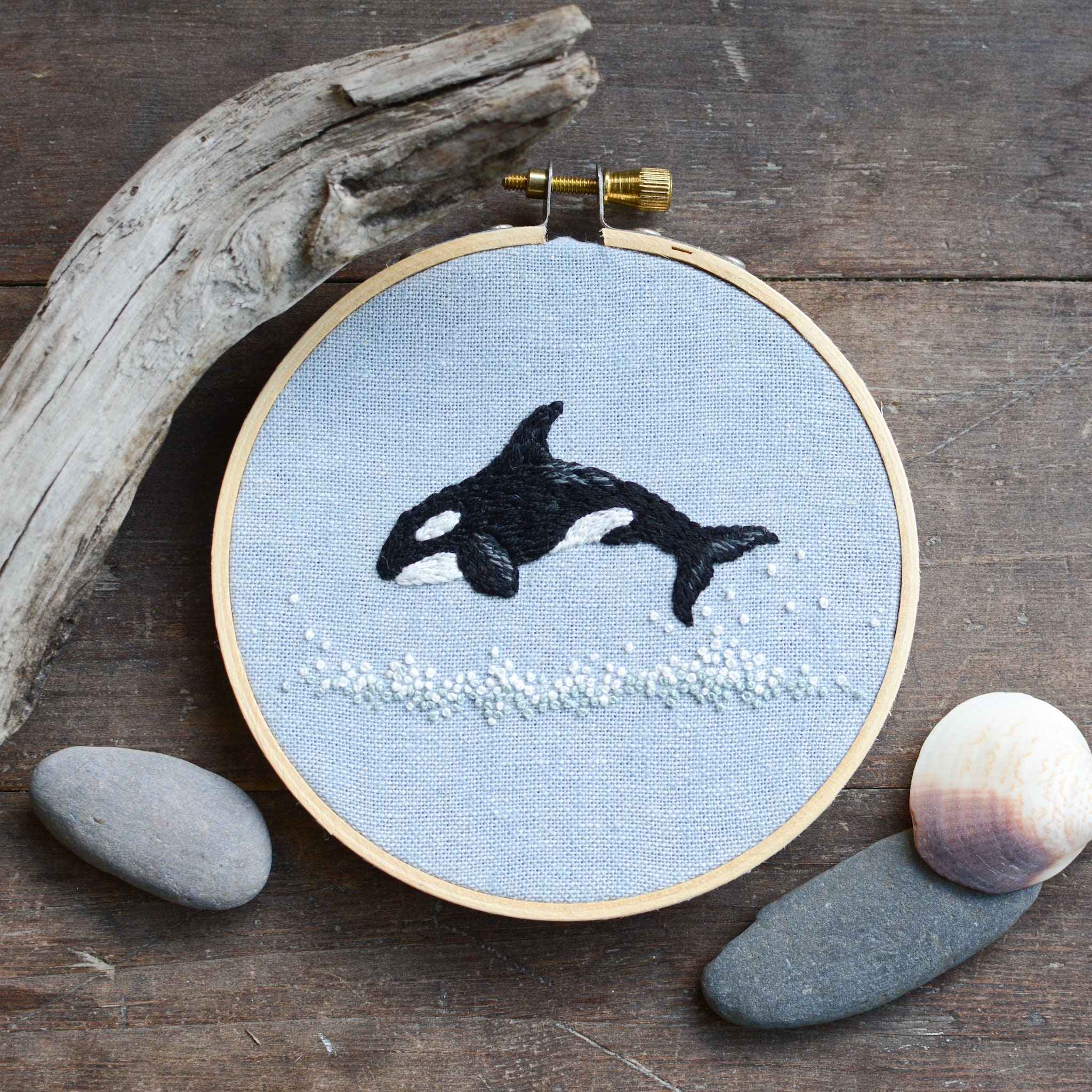 Whale Collection - Orca Embroidery Pattern - Digital PDF Sewing