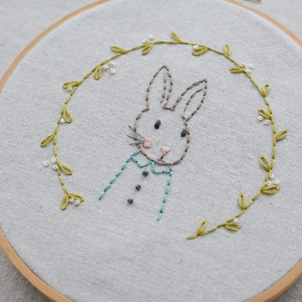 Woodland Pocket Embroidery - Bunny - Digital PDF Sewing Pattern - Etsy