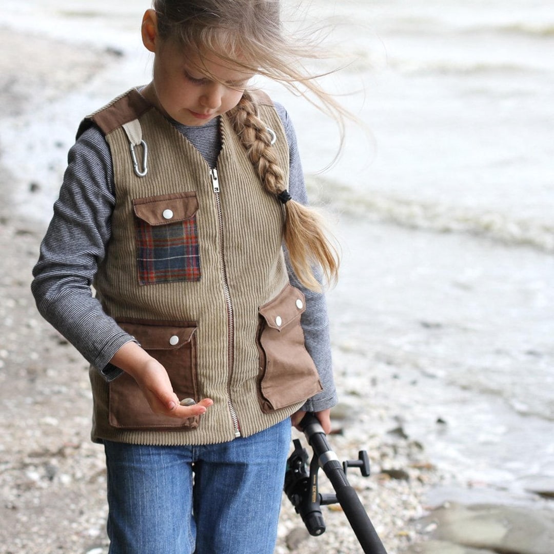 Fishing Vest Child Add-on for Trailblazer Vest Digital PDF Pattern