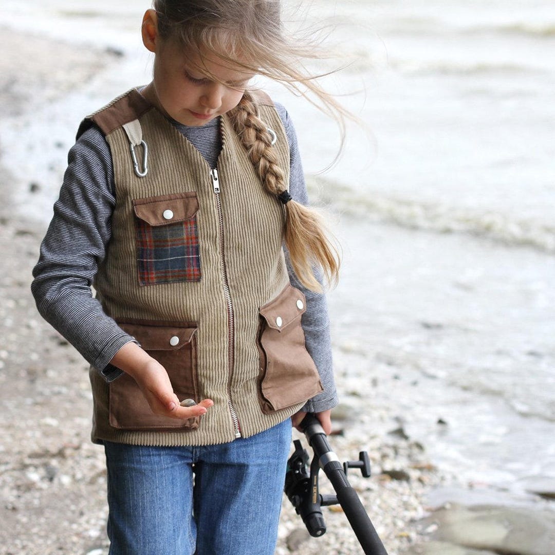 Fishing Vest Child Add-on for Trailblazer Vest Digital PDF Pattern 