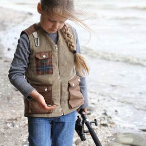 Fishing Vest - Child - Add-On For Trailblazer Vest - Digital PDF Pattern