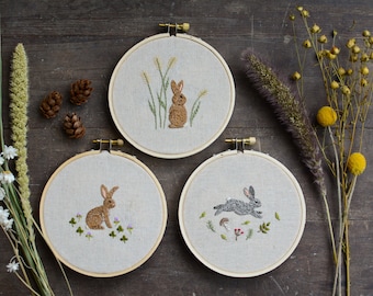 Bunny Embroidery Collection - BUNDLE - Digital Pattern + Video Class