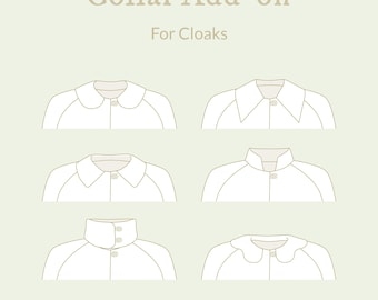 Collar Add-on for T+T Cloaks ~ Digital PDF Sewing Pattern