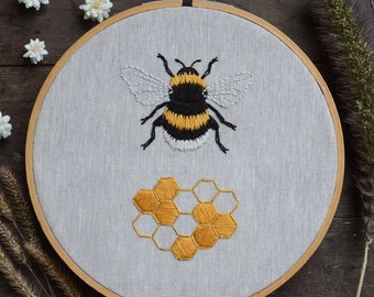 Bee Embroidery - As Sweet As Can Bee - Digital Pattern + Video Class