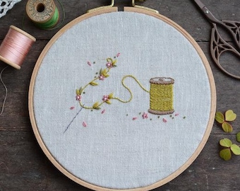 Magic Spool Hand Embroidery Pattern – Floral Vine (Digital PDF)