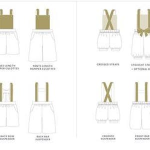 Pixie Pants Expansion Pack Add-On Only Romper Suspenders Bow Child Digital PDF Pattern Video Class image 2