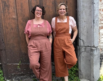 Hedgerow Dungarees and High-Waisted Pants - Adult - Sizes 0-22 - Digital PDF Sewing Pattern + Video Class