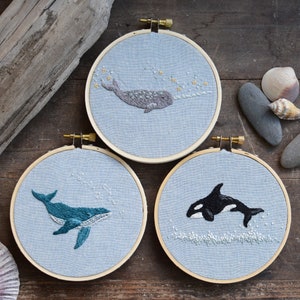 Whale Embroidery Collection BUNDLE - Digital PDF Sewing Pattern + Video Class