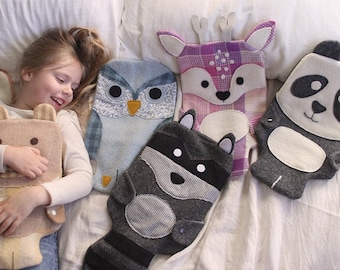 Hot Water Bottle Covers - Woodland Animals - Digital PDF Sewing Pattern