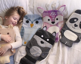 Hot Water Bottle Covers - Woodland Animals - Digital PDF Pattern