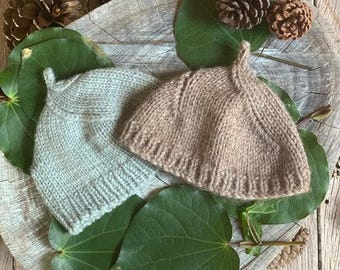 Klassische Stoffpuppenkleidung - Gumnut-Mütze - Digital Strickmuster