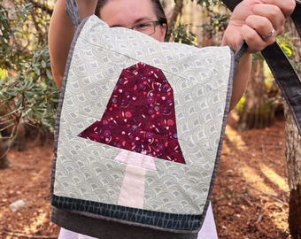 Toadstool FPP Block - for Foraging Satchel - Digital PDF Sewing Pattern