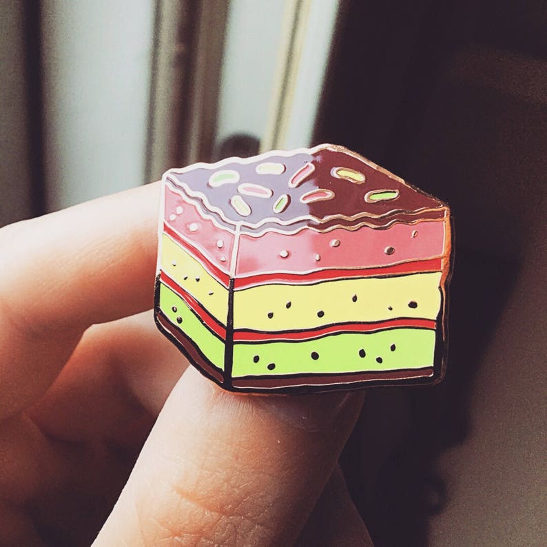 Rose Gold Rainbow Cookie Pins image 3