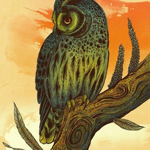 Dusk Owl 8x10" Metallic Print