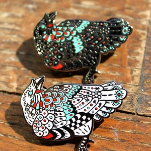 Enamel Raven Pins image 3