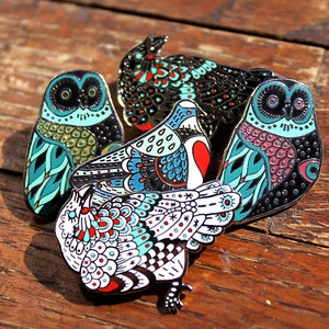 Enamel Raven Pins image 7