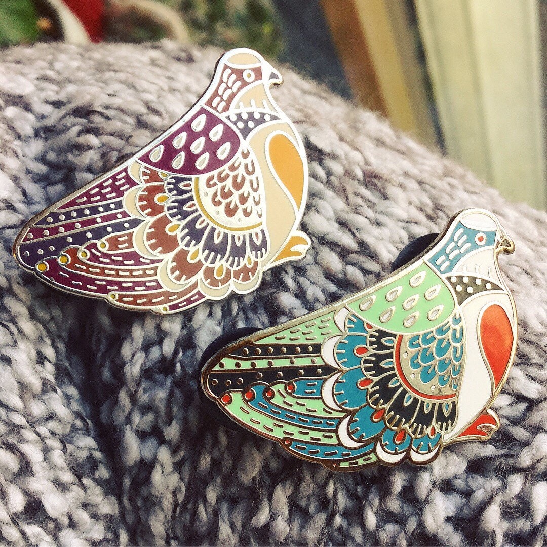 Bleeding Heart Pigeon Enamel Pin