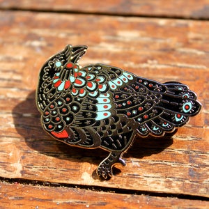 Enamel Raven Pins image 6