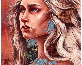 The Mother of Dragons 8x10" Print