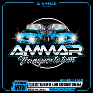 Custom transportation logo, Logistics logo, Delivery service logo, Trucking logo, Cargo truck logo, Freight logo, Transport logo