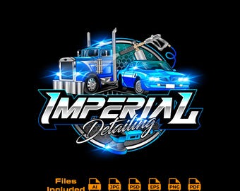 Logotipo personalizado para detallado de automóviles, logotipo para detallado de camiones, logotipo para detallado de coches, logotipo automotriz, logotipo para mecánicos, logotipo para reparación de coches, logotipo para lavado de coches