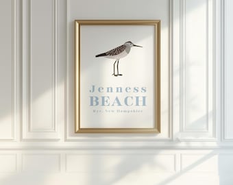 Jenness Beach Sandpiper Print: Coastal New Hampshire Wall Art (Digital Download)