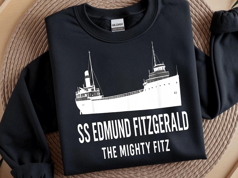 SS Edmund Fitzgerald Ship Illustration – the Mighty Fitz Lakes Digital ...