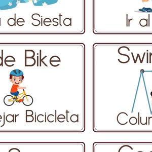 Kleinkind Jungen Aktivitätskarten | Zweisprachig Englisch/ Spanisch| Bildschirm frei Spaß | Sofortdownload| Montessori