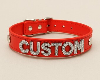 Custom Name Choker, Personalised Name Choker, Custom Women Choker Collar, Word Collar Necklace, Cosplay Initial Letters Choker, Gift For Her