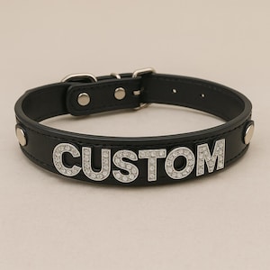 Gargantilla personalizada con letras, collar con diamantes de imitación, collar de cosplay, regalo de aniversario para tu esposo.