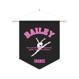 Dance Pennant, Customizable Competition Pin Display for Dancers, Keepsake Gift, Choreography Memorabilia Organizer, Studio Wall Decor