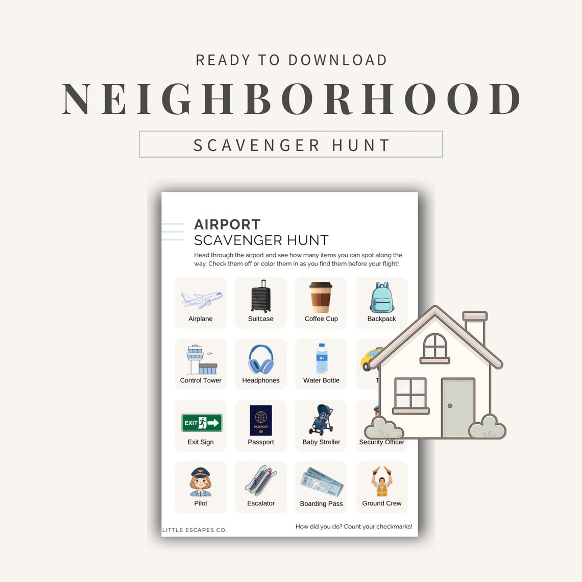 Neighborhood Scavenger Hunt for Kids, Printable Outdoor Activity - Etsy