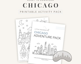 Chicago Kids Aktivitätspaket: Reisespiele, Malseiten, Schnitzeljagden (druckbare PDF)